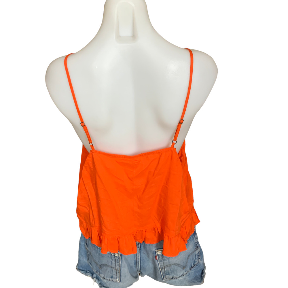Orange Babydoll Camisole Ruffle Trim 4X Boho Nordstrom Abound Flattering NEW - Picture 5 of 7